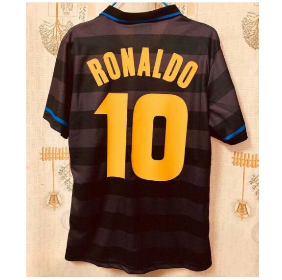 1997-98 Inter Milan Retro Away Kit Soccer Jersey Ronaldo #10